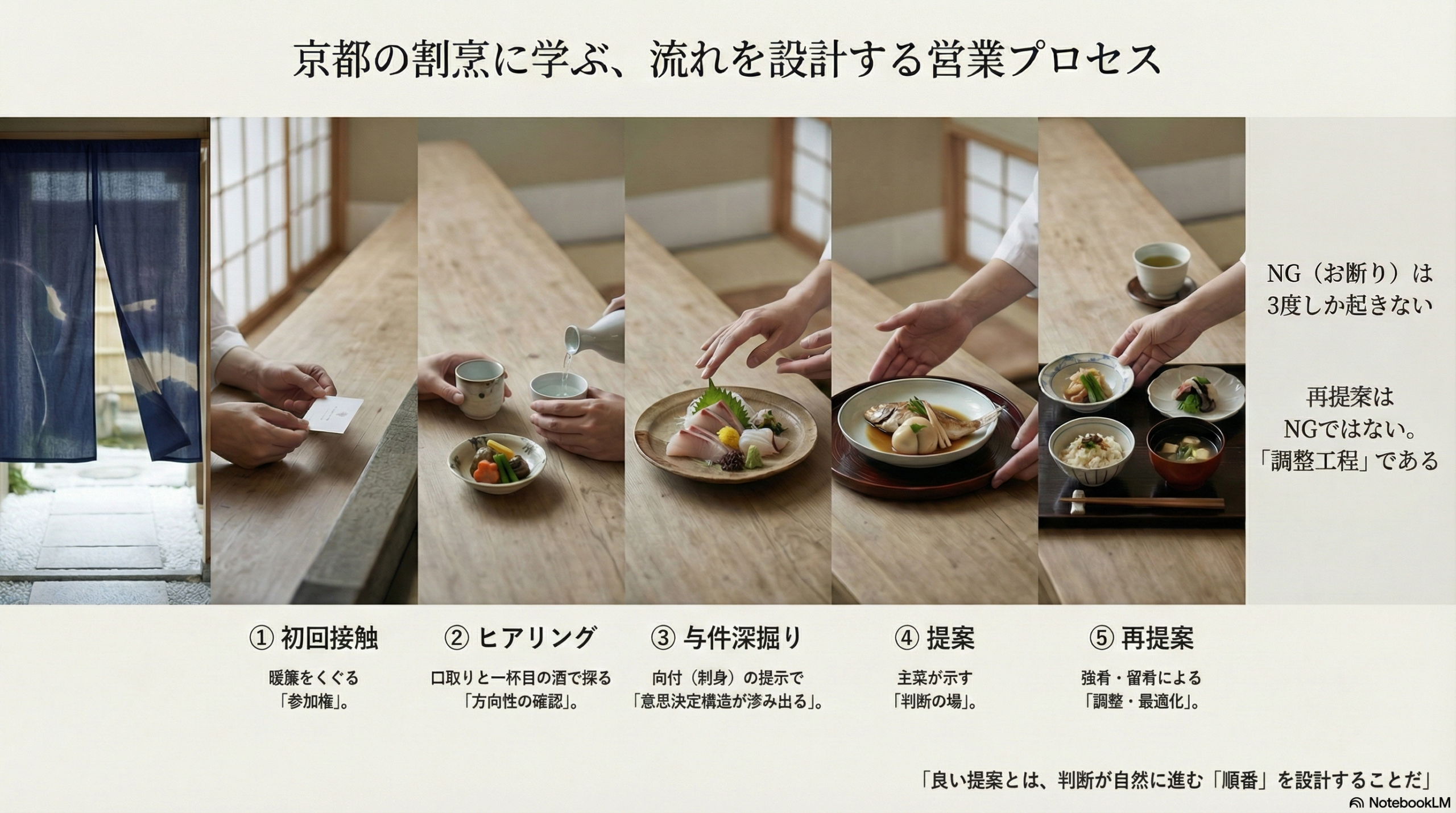 割烹に学ぶ営業プロセス
